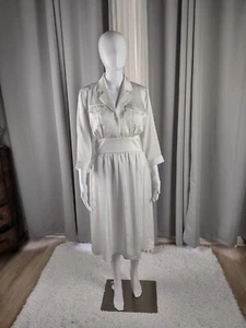 Mary Crafts Damen weiß A-Linie seitlicher Reißverschluss elegantes Kleid Größe 8 (neu mit Etikett) - Bild 1 von 15