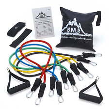 Black Mountain Products Rubber Resistance Band Set, Door Anchors, Ankle Straps