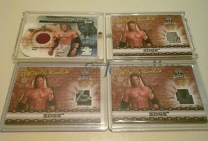 WWE EDGE 4 CARD RELICS LOT 2008 ULTIMATE RIVALS & 2002 FLEER MULTI COLORS RARE!! - Picture 1 of 1