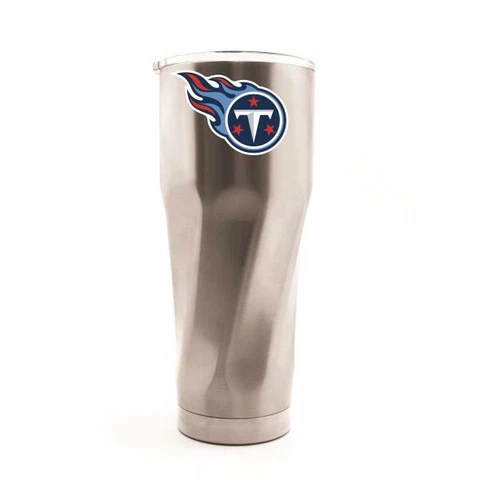 UNIQUE TENNESSEE TITANS 28oz STAINLESS STEEL TUMBLER WITH PUSH ON LID AND SPOUT Cover