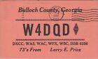 amateur ham radio QSL postcard W4DQD Larry E Price 1969 Statesboro Georgia
