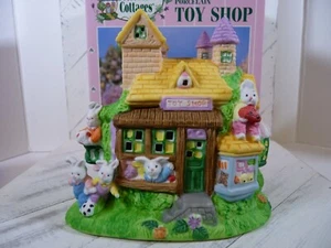 1999 Porcelain Cottontale Cottages Toy Shop #407-0959 with Box No Cord - J3 - Picture 1 of 10