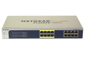 Netgear JGS516PE ProSafe Plus 16-Port Gigabit Ethernet Network Switch with PoE - Picture 1 of 12