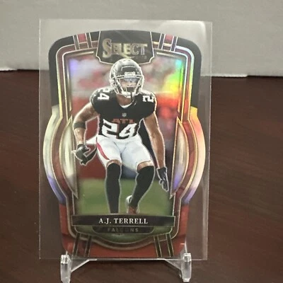 2022 NFL Select A.J. Terrell #296 Prizm Club Level Die-Cut Black/Red - Image 1 of 2
