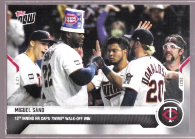 Miguel Sano Twins Walk-Off Reds Heath Hembree 2021 Topps Now #399 Base - Image 1 of 2