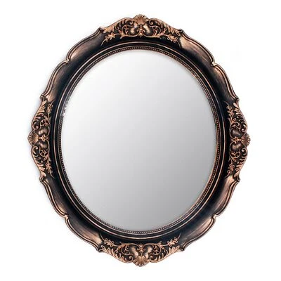 vintage oval wall mirror for wall decor decorative hanging small gold - Image 1 of 4