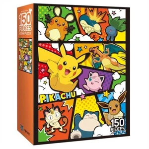 Pokemon Comic Art 11"x8" - 150 Piece Jigsaw Puzzle Pikachu Eevee Charizard - Picture 1 of 4