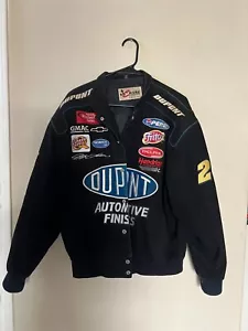 Vintage Dupont Jeff Gordon #24 Medium Black Men's JH Design Jacket Lined - Picture 1 of 10