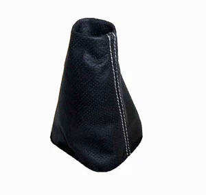 Cubre Cambio Compatible Con Renault Twingo Mk2 Serie De Piel Verdadera Negra - Imagen 1 de 3