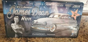 James Dean License Plate 2024 45th Annual Car Show Run Fairmount Sealed - Picture 1 of 3
