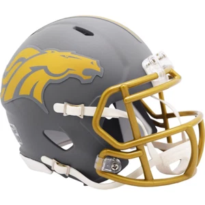 DENVER BRONCOS SLATE Helmet Riddell Replica Mini Speed Style Slate Alternate - Picture 1 of 1