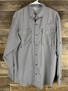 Bass Pro Shops Herren Gr. 46" Brustumfang lang Rollriegel Ärmel Knopfleiste belüftetes Hemd - Bild 1 von 14