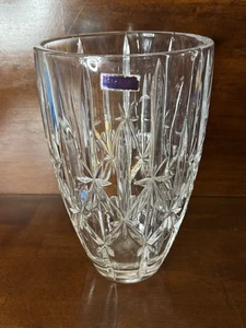 Marquis Waterford 9" Crystal Vase Sparkle Pattern Lead Crystal Table Centerpiece - Picture 1 of 5