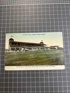 VINTAGE POSTCARD LETTER MEXICO 1911 TERRAZAS PARK JUAREZ HORSE RACING STAMP - Bild 1 von 5