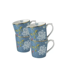 Laura Ashley Heritage Collectables 17 Oz Seaspray Uni Mugs in Gift Box, Set of 4 - Picture 1 of 4