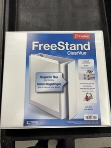 Cardinal FreeStand Easy Open Locking Slant-D Ring Binder 5" Cap 11 x 8 1/2 White - Picture 1 of 2
