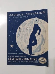 Antique MAURICE CHEVALIER Paris Casino Program Gramophone France 1935 - Picture 1 of 5