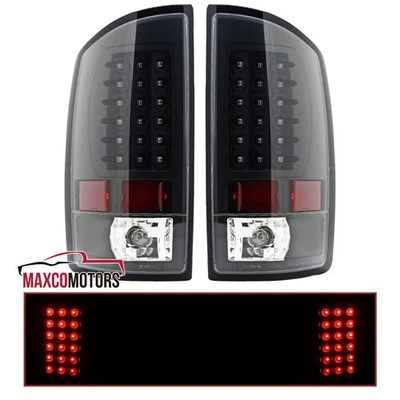 Black Tail Lights Fits 2002-2006 Dodge Ram 1500 2500 3500 LED Brake Lamps Pair — 第 1/4 张图片