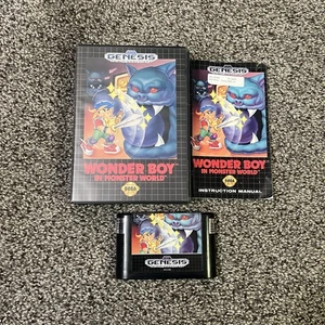Wonder Boy In Monster World (SEGA Genesis) Classic Game CIB, Sticker On Manual* - Picture 1 of 16