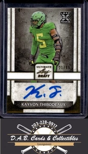 2022 Leaf Ultimate Draft #BA-KT1 Kayvon Thibodeaux Gold Auto #/99 Oregon K02 - Picture 1 of 2