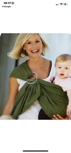 Maya Wrap Lightly Padded Ring Sling Baby Carrier - Olive Green - Extra Large EUC - Picture 1 of 15