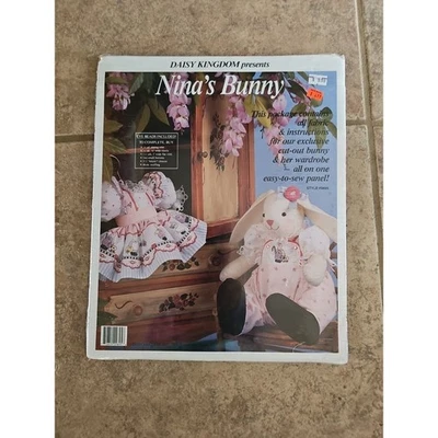 Craft Sewing Kingdom Nina's Bunny Kit #9895 Rabbit Dress Jumper New Old Stock - Image 1 of 4