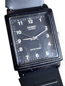 Vintage Casio Classic MQ-27 Uhr | Black Rectangular Dial | Analog Quartz Retro - Bild 1 von 24