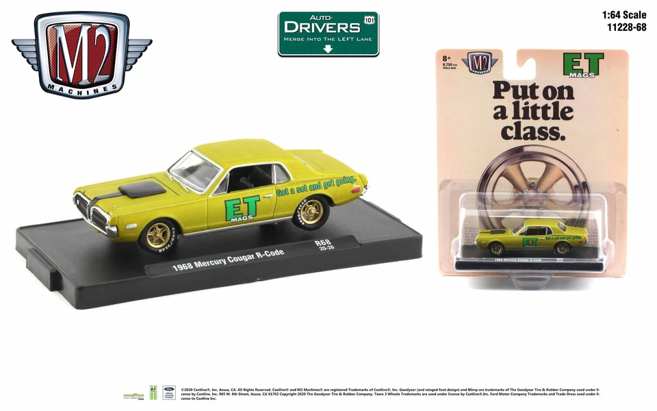 Máquinas M2 controladores automáticos 1:64 R68 1968 Mercury Cougar código R ET cargadores Foto 1 de 1