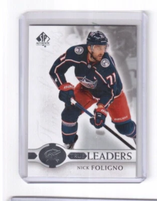 2020-21 SP Authentic True Leaders Card TL-NF Nick Foligno Blue Jackets (IV) - Image 1 of 2