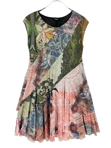 DESIGUAL Women Sleeveless Round Neck Dress Size L - Picture 1 of 7