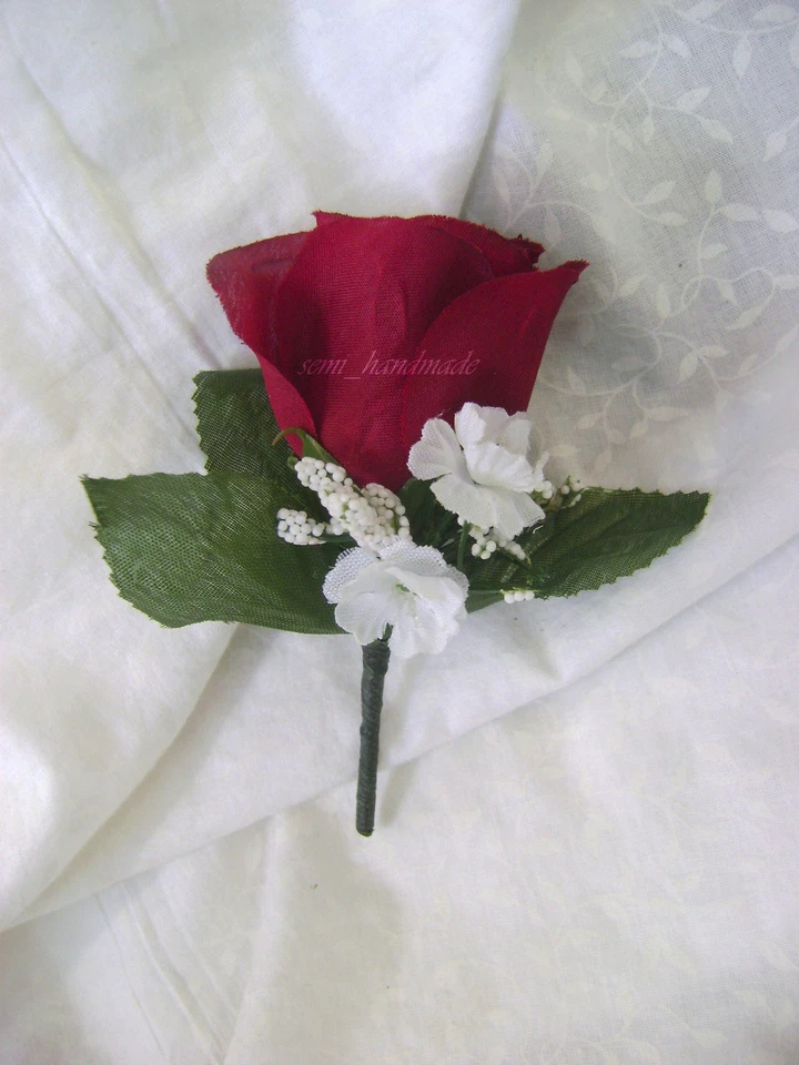 Pin rosa*boutonniere*corsé*tu elección*novio*padrino*promoción*boda*fiesta Foto 1 de 1