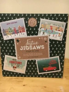 NIB FESTIVE JIGSAWS 4 IN 1 MERRY CHRISTMAS PUZZLES 4 X 1000 /EACH - Picture 1 of 6