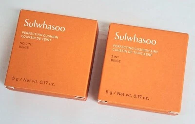 Sulwhasoo Perfecting Cushion /Airy 5g mini #21N1 Beige #Semi-Matte #Natural Glow - Image 1 of 4
