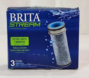 Brita Stream Pitcher Water Filter for Pitchers and Dispensers BPA-Free,3 Filters - Picture 1 of 4