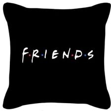 Friends Logo Black 18x18 Zip Closure Decorative Pillow Cover (Cover ONLY)