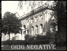 1920s Photo Neg Freeport IL Illinois Carnegie Library on Stephenson St 4x5 1927