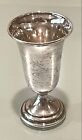 Vintage Antique Judaica Sterling Silver Goblet Shot Glass Small Kiddish Cup 3”H