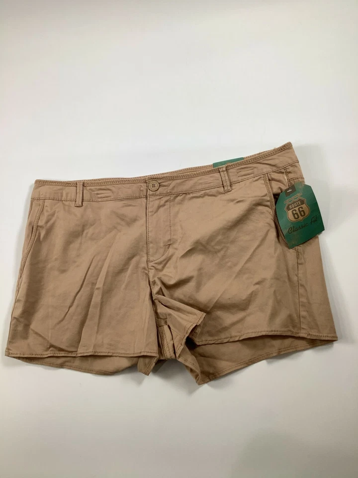Pantalones Cortos Mujer Route 66 Marrón Calce Clásico Talla 16 ¡NUEVOS! Nuevo con etiquetas Foto 1 de 4