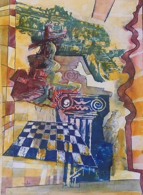 Potsdam Sanssouci, Horst Uhlemann, Mischtechnik, original 66 x46, 2023 - Bild 1 von 2