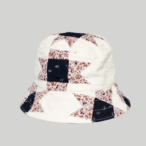 Madewell Edredón Floral Retazos Sombrero Cubo Algodón Mujer Pequeño/Mediano NUEVO - Imagen 1 de 5