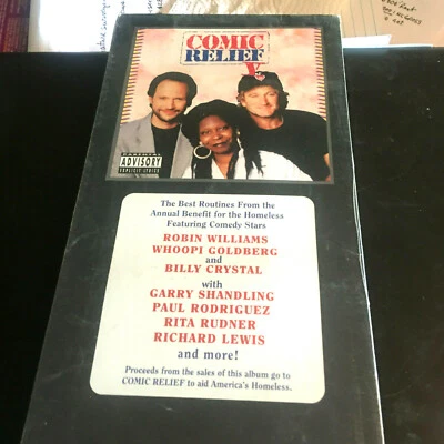 COMIC RELIEF # 1 - LONGBOX CD SEALED MINT 1992 - ROBIN WILLIAMS, WHOOPI, B CRYST - Image 1 of 2