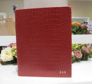 Graphic Image Journal XLarge 11" Leather Manuscript Hardcover LINED Pages RED - Picture 1 of 12