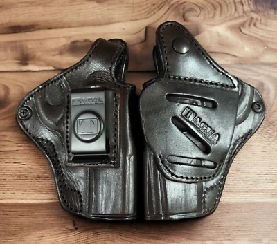 Tagua Texas 1836 Right Hand 4 in 1 IWB OWB Brown Leather Holster - CHOOSE - Image 1 of 4