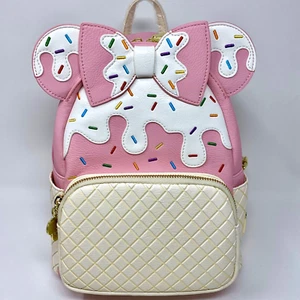 ¡NUEVO CON ETIQUETAS! Mini Mochila Loungefly X Disney Minnie Mouse Fresa Sundae EXCLUSIVA - Imagen 1 de 10