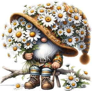 Gnomes Diamond Painting Kits DIY Flowers Diamond Art Kits for Beginners Adults.. - Picture 1 of 7