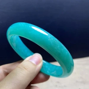Natural Old Amazonite Quartz Crystal Bangle Inside Diameter 58.5mm - Bild 1 von 6