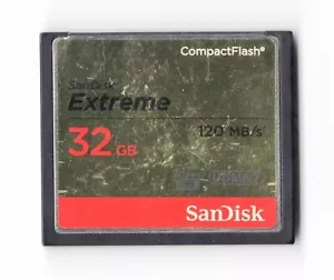(DENTED) SanDisk Extreme 32GB 120MB/s UDMA 7 CF Compact Flash Camera Memory Card - Picture 1 of 8