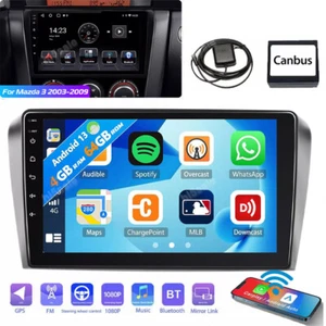 For Mazda 3 2004-2009 Android 13 Car Stereo Radio CarPlay GPS Navi FM WIFI 64G - Picture 1 of 14