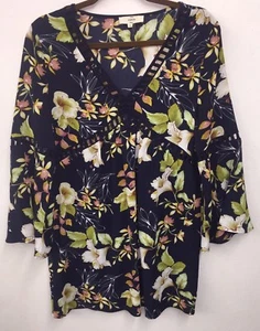 Túnica Top Entro Floral Manga Campana Gitana Lagenlook Mediana M Recorte Chic (B13) - Imagen 1 de 7