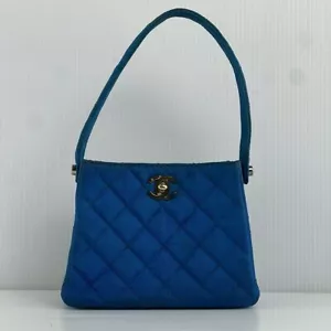 CHANEL Denim Handbag Tote Bag Shoulder Matelasse - Picture 1 of 12
